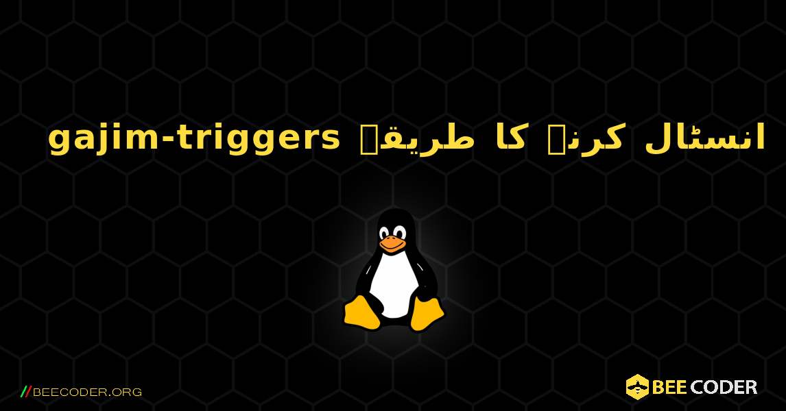 gajim-triggers  انسٹال کرنے کا طریقہ. Linux