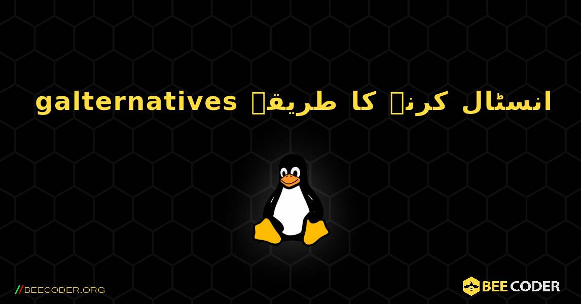 galternatives  انسٹال کرنے کا طریقہ. Linux