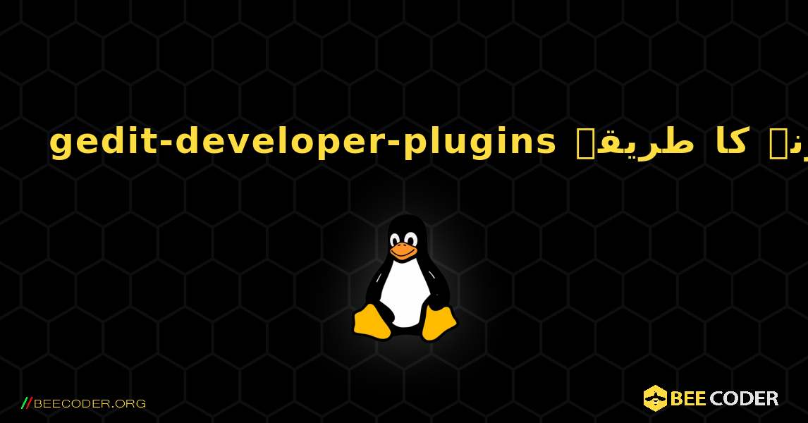 gedit-developer-plugins  انسٹال کرنے کا طریقہ. Linux