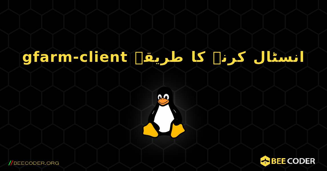 gfarm-client  انسٹال کرنے کا طریقہ. Linux