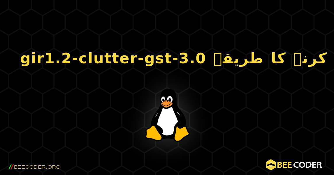 gir1.2-clutter-gst-3.0  انسٹال کرنے کا طریقہ. Linux