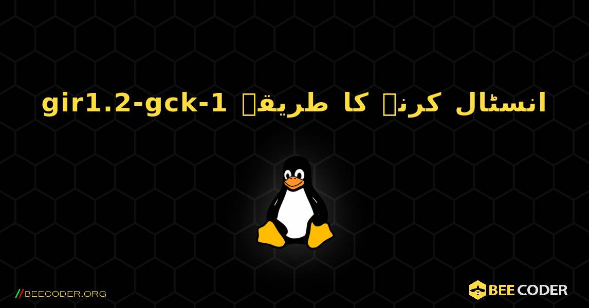 gir1.2-gck-1  انسٹال کرنے کا طریقہ. Linux