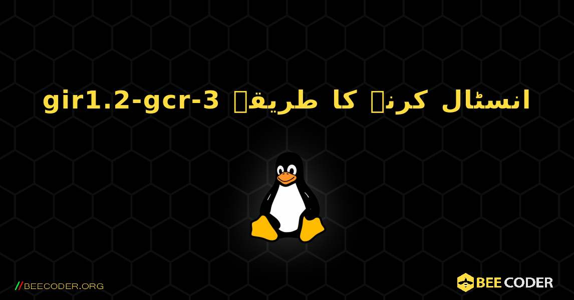 gir1.2-gcr-3  انسٹال کرنے کا طریقہ. Linux