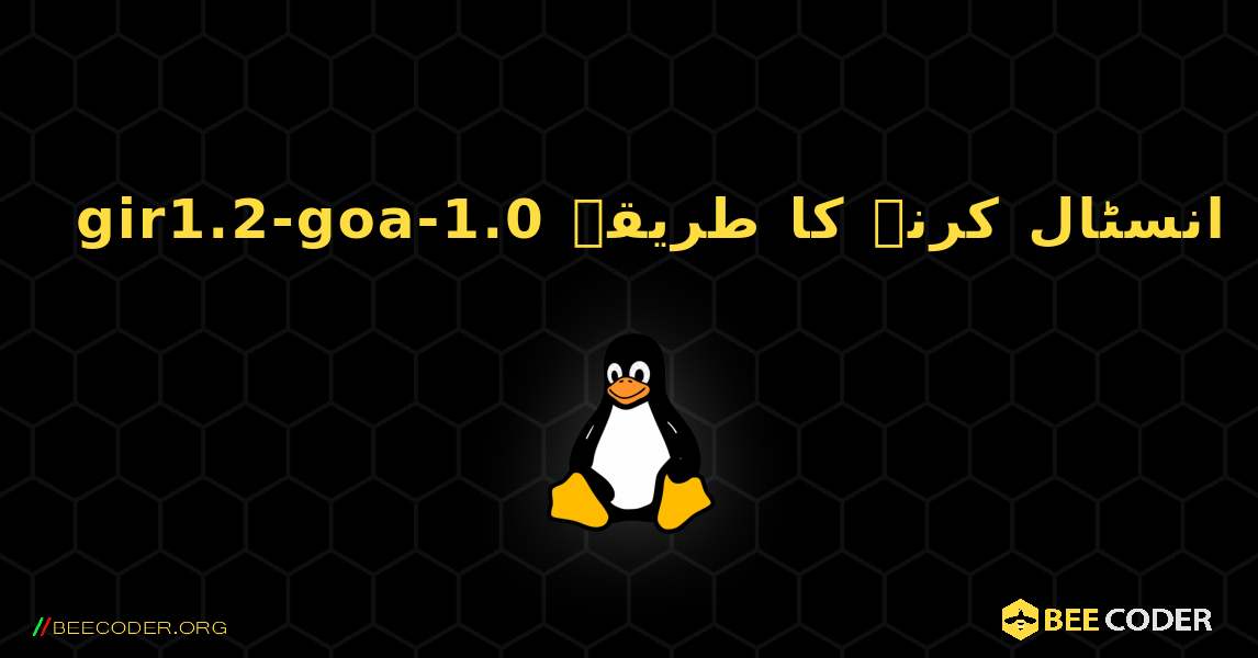 gir1.2-goa-1.0  انسٹال کرنے کا طریقہ. Linux