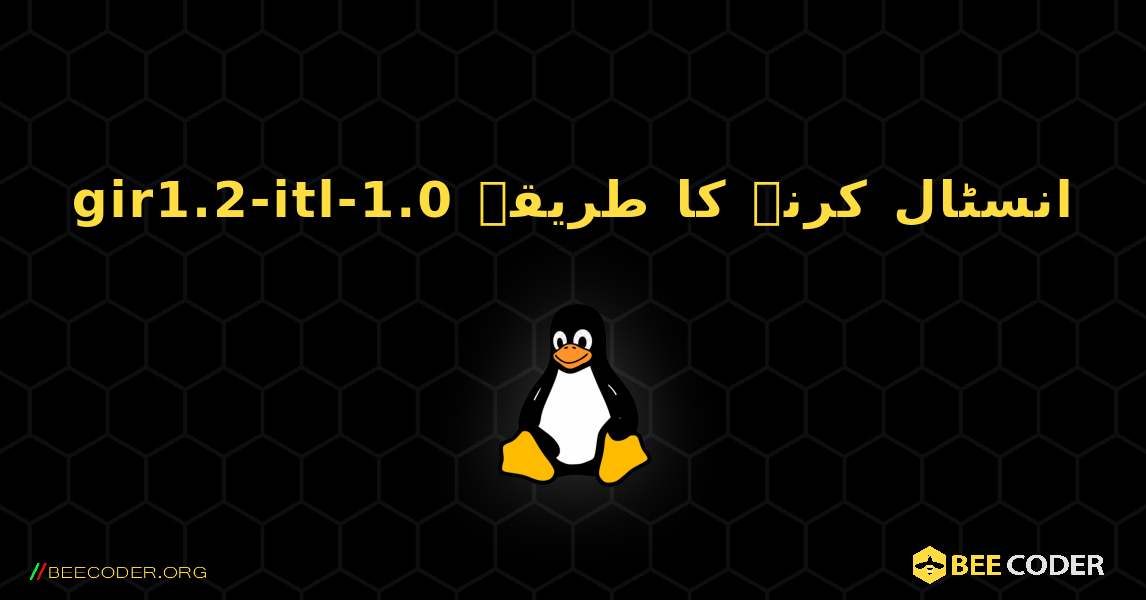 gir1.2-itl-1.0  انسٹال کرنے کا طریقہ. Linux
