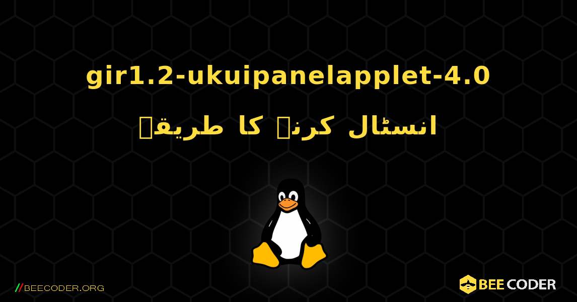 gir1.2-ukuipanelapplet-4.0  انسٹال کرنے کا طریقہ. Linux