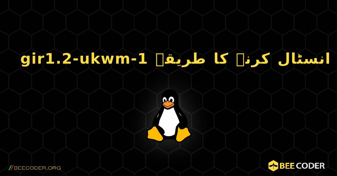 gir1.2-ukwm-1  انسٹال کرنے کا طریقہ. Linux