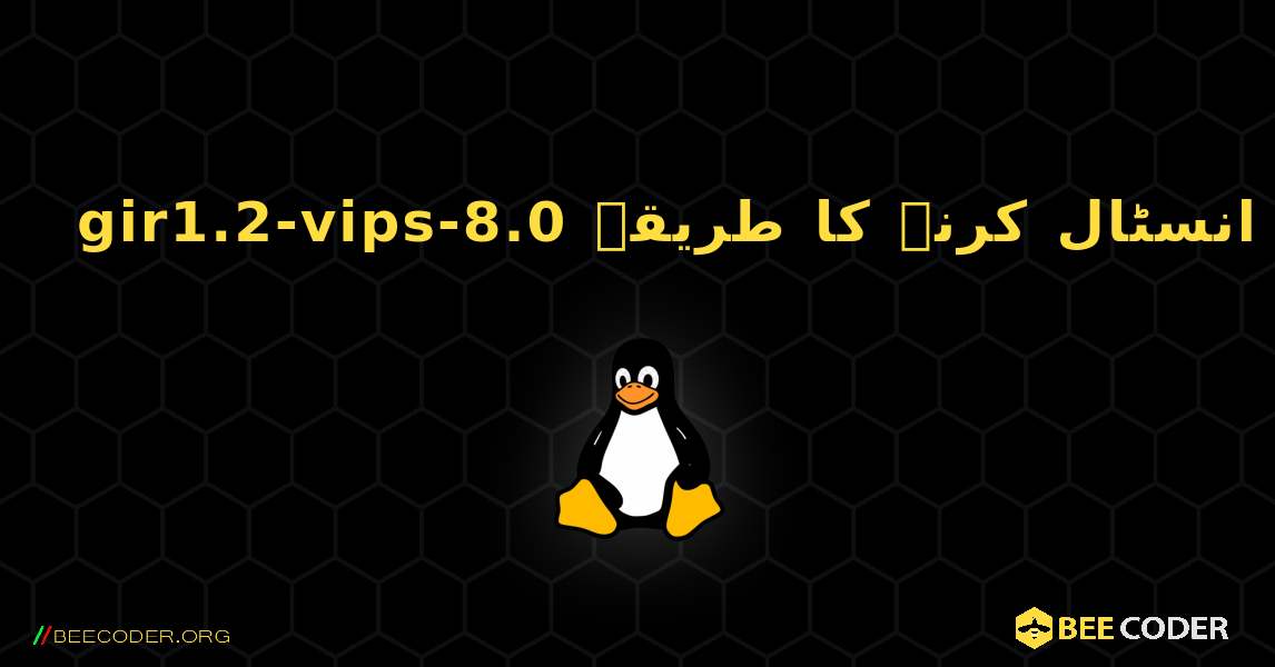 gir1.2-vips-8.0  انسٹال کرنے کا طریقہ. Linux