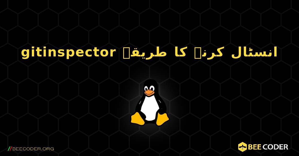 gitinspector  انسٹال کرنے کا طریقہ. Linux