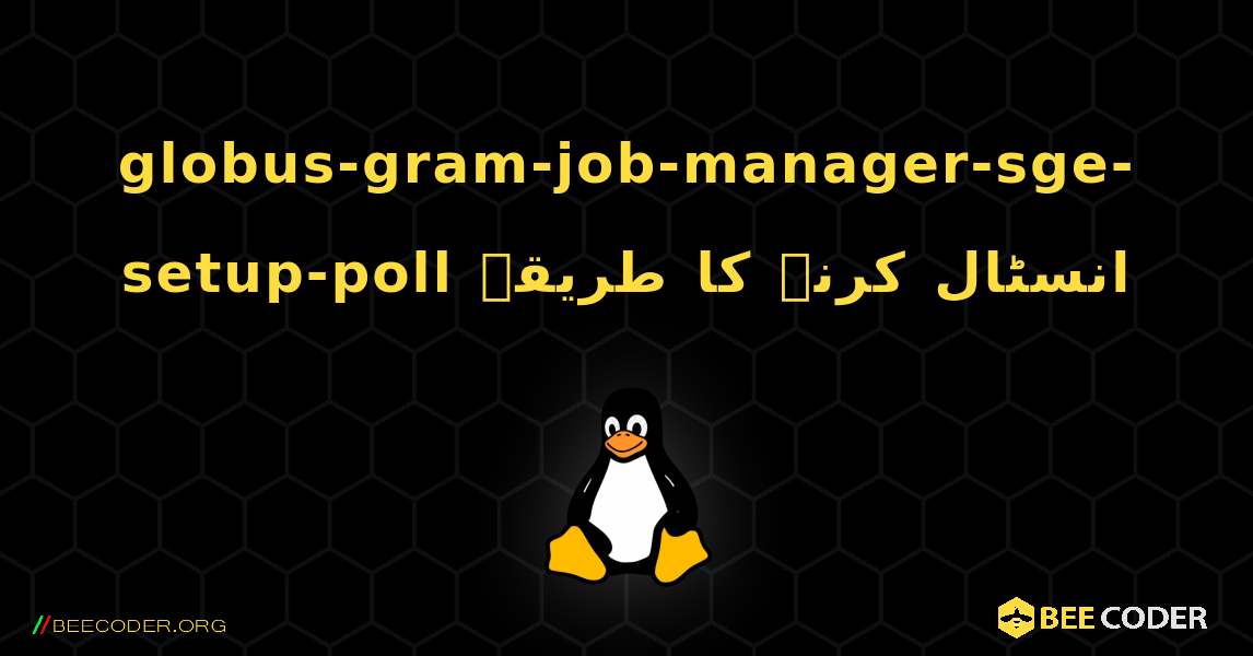 globus-gram-job-manager-sge-setup-poll  انسٹال کرنے کا طریقہ. Linux