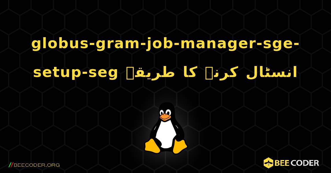 globus-gram-job-manager-sge-setup-seg  انسٹال کرنے کا طریقہ. Linux