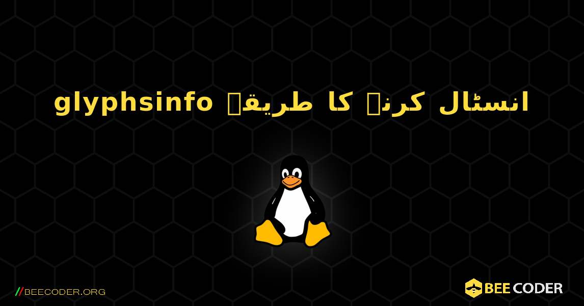 glyphsinfo  انسٹال کرنے کا طریقہ. Linux
