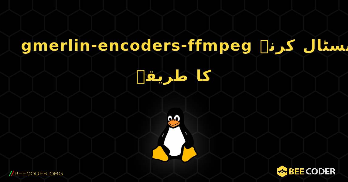 gmerlin-encoders-ffmpeg  انسٹال کرنے کا طریقہ. Linux