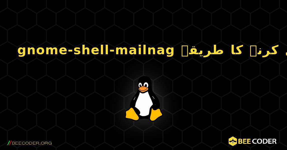 gnome-shell-mailnag  انسٹال کرنے کا طریقہ. Linux