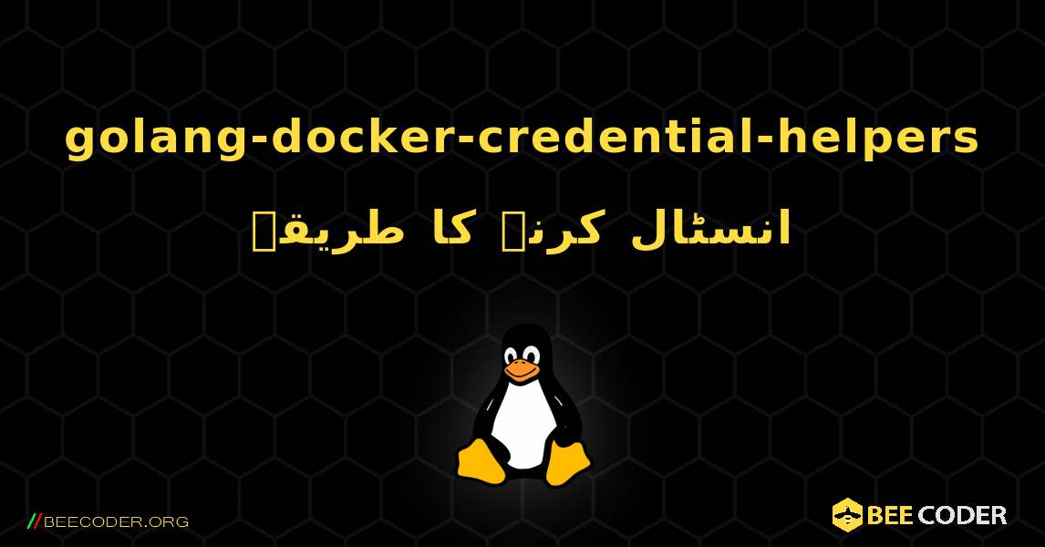 golang-docker-credential-helpers  انسٹال کرنے کا طریقہ. Linux