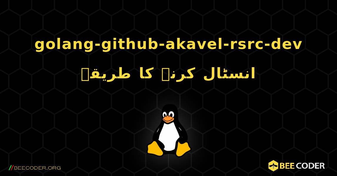 golang-github-akavel-rsrc-dev  انسٹال کرنے کا طریقہ. Linux