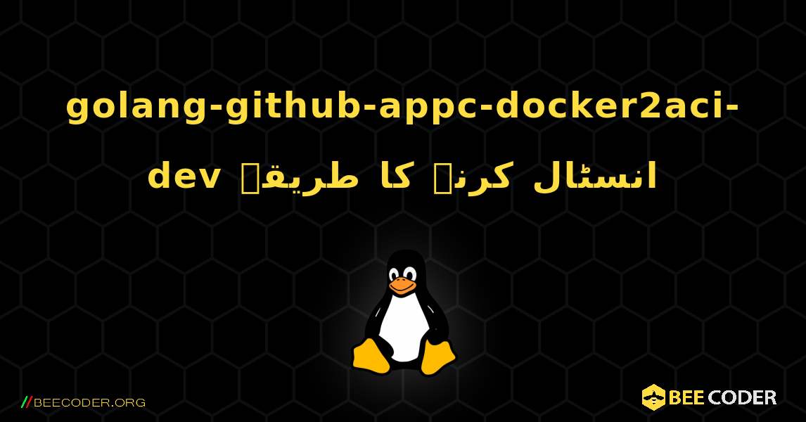 golang-github-appc-docker2aci-dev  انسٹال کرنے کا طریقہ. Linux