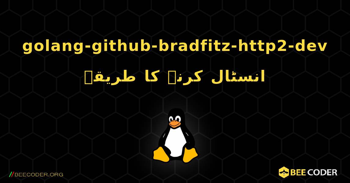 golang-github-bradfitz-http2-dev  انسٹال کرنے کا طریقہ. Linux