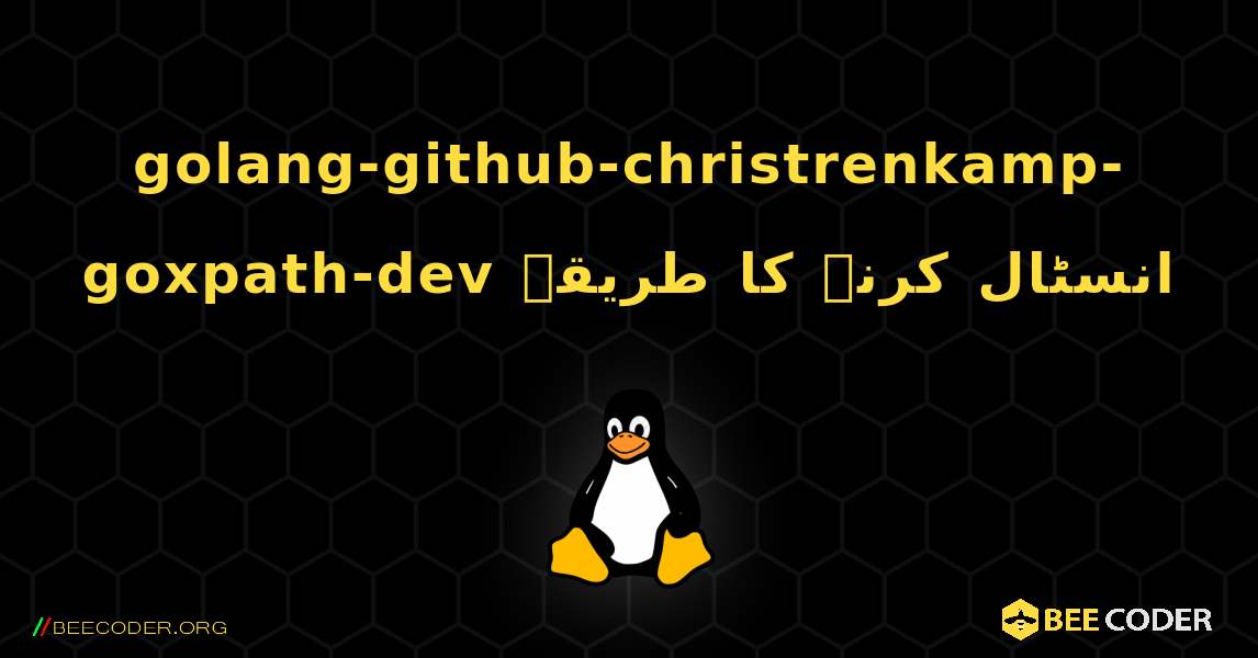 golang-github-christrenkamp-goxpath-dev  انسٹال کرنے کا طریقہ. Linux