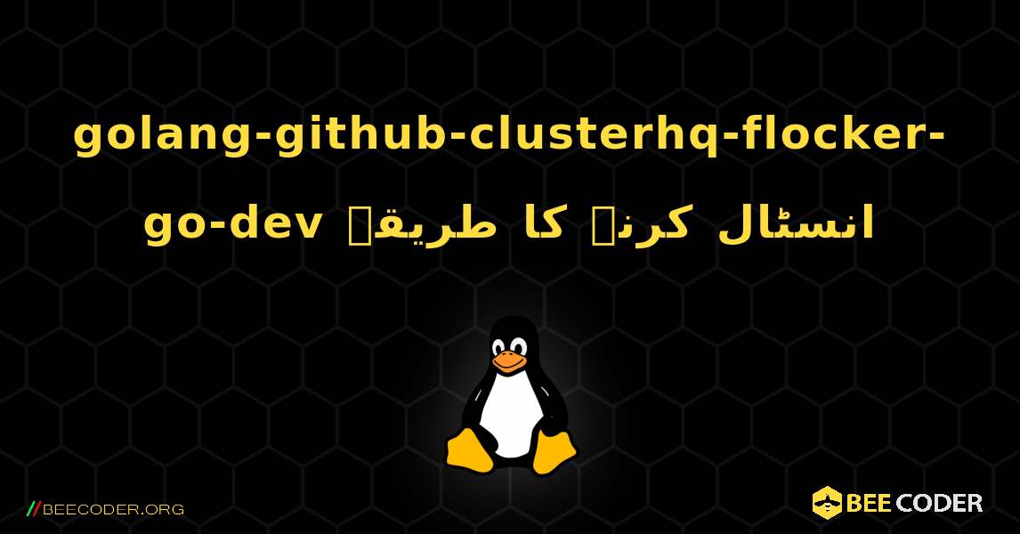 golang-github-clusterhq-flocker-go-dev  انسٹال کرنے کا طریقہ. Linux