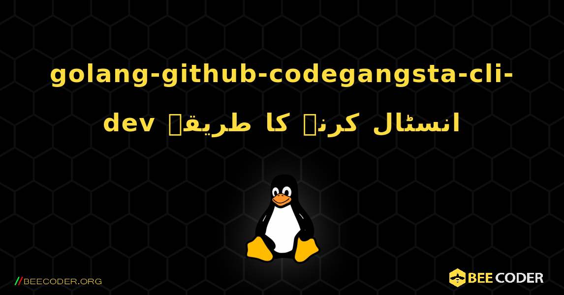 golang-github-codegangsta-cli-dev  انسٹال کرنے کا طریقہ. Linux