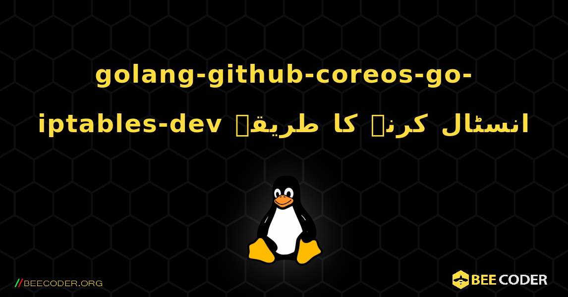 golang-github-coreos-go-iptables-dev  انسٹال کرنے کا طریقہ. Linux