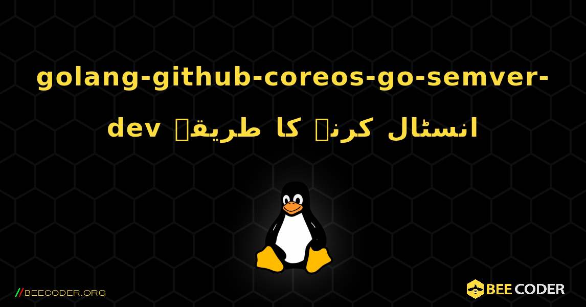 golang-github-coreos-go-semver-dev  انسٹال کرنے کا طریقہ. Linux