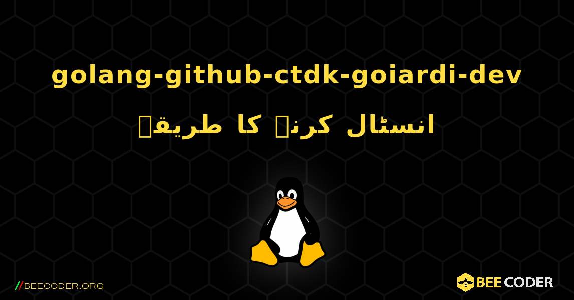 golang-github-ctdk-goiardi-dev  انسٹال کرنے کا طریقہ. Linux