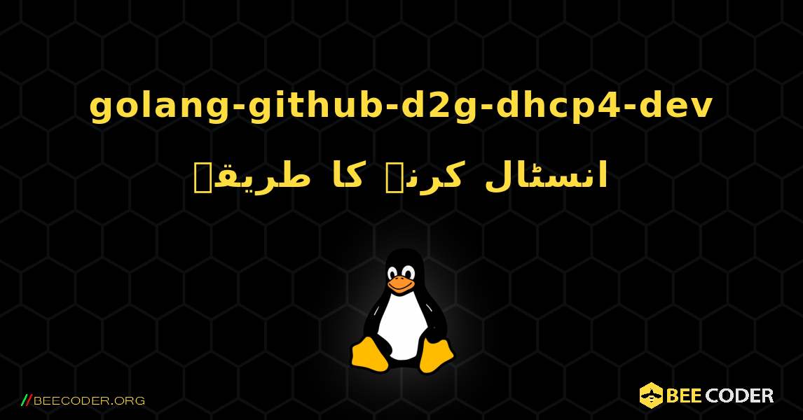 golang-github-d2g-dhcp4-dev  انسٹال کرنے کا طریقہ. Linux