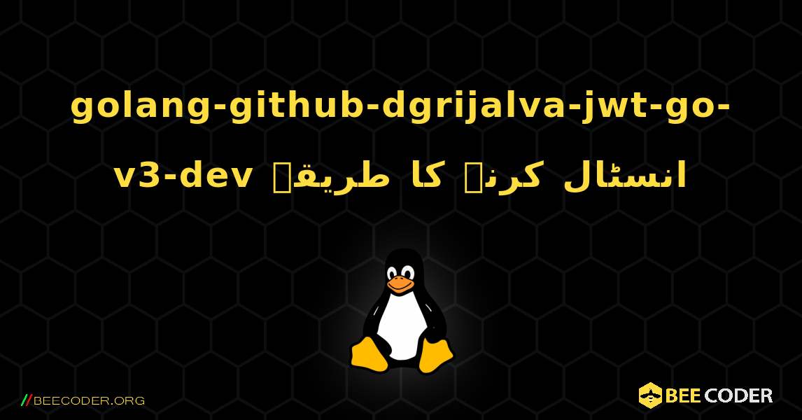 golang-github-dgrijalva-jwt-go-v3-dev  انسٹال کرنے کا طریقہ. Linux