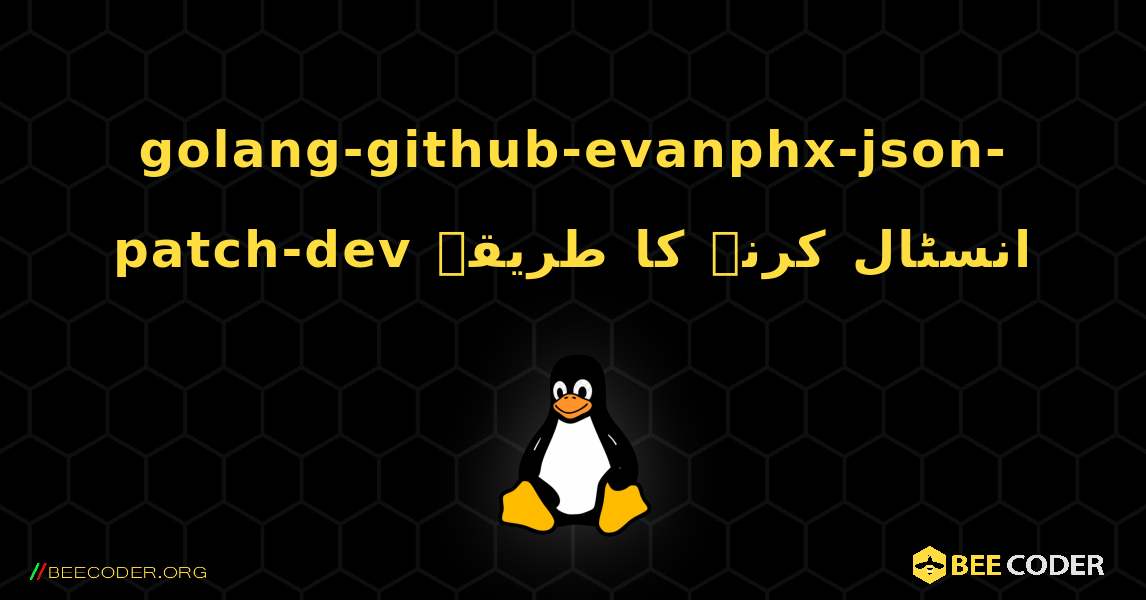 golang-github-evanphx-json-patch-dev  انسٹال کرنے کا طریقہ. Linux