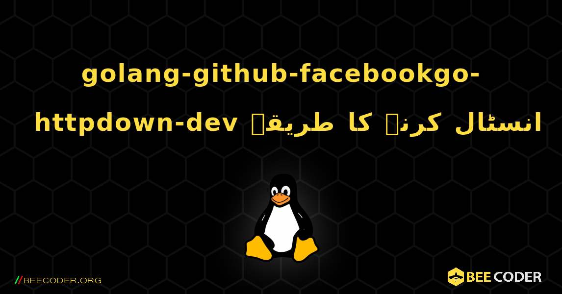 golang-github-facebookgo-httpdown-dev  انسٹال کرنے کا طریقہ. Linux