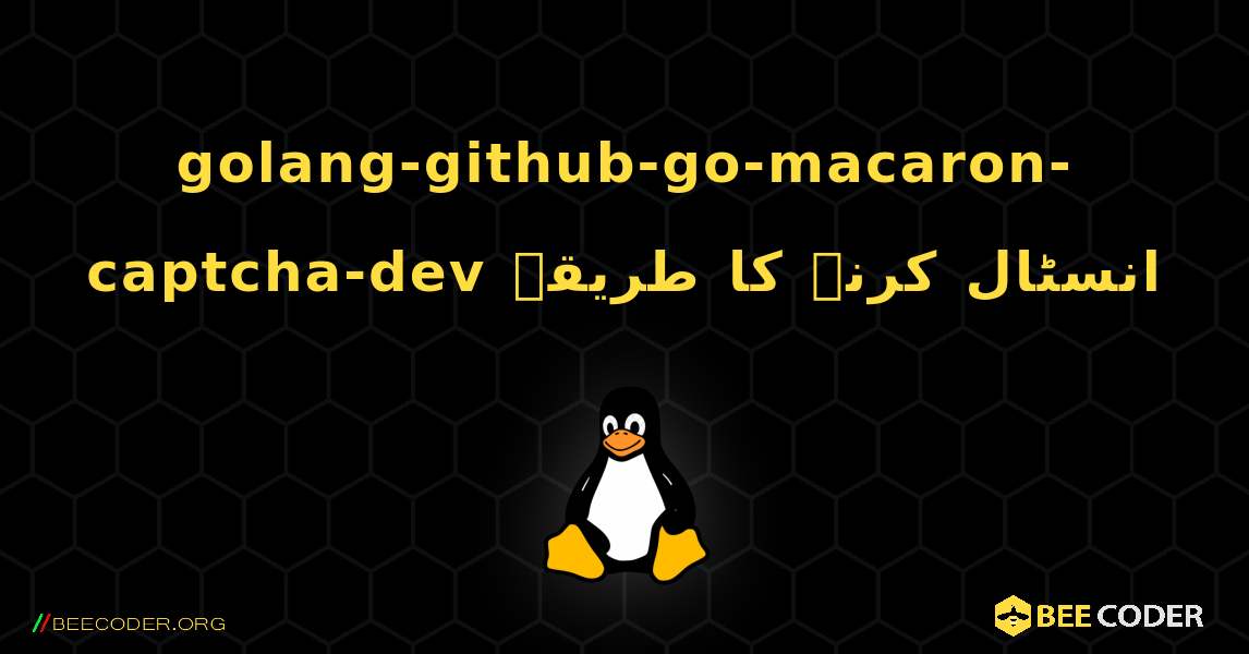 golang-github-go-macaron-captcha-dev  انسٹال کرنے کا طریقہ. Linux