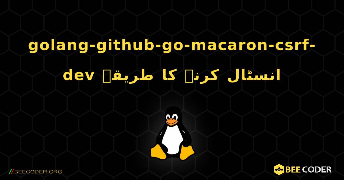golang-github-go-macaron-csrf-dev  انسٹال کرنے کا طریقہ. Linux