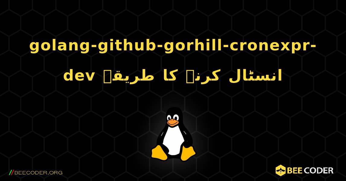 golang-github-gorhill-cronexpr-dev  انسٹال کرنے کا طریقہ. Linux