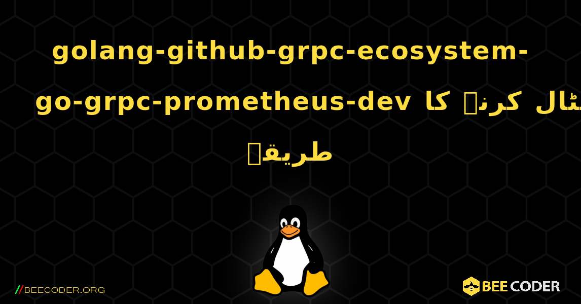 golang-github-grpc-ecosystem-go-grpc-prometheus-dev  انسٹال کرنے کا طریقہ. Linux