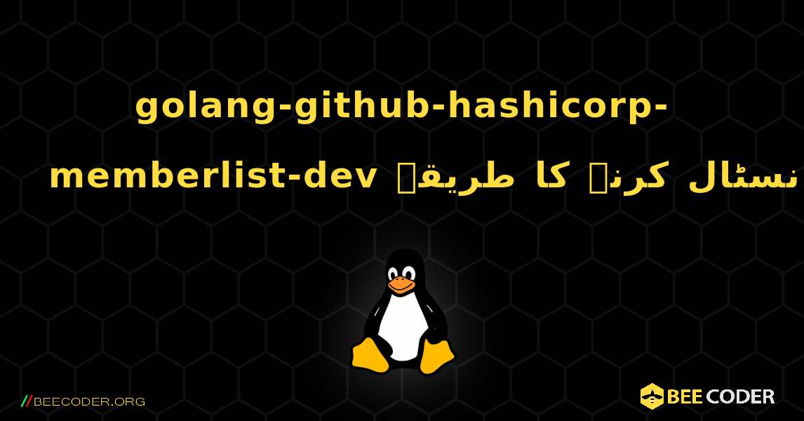golang-github-hashicorp-memberlist-dev  انسٹال کرنے کا طریقہ. Linux