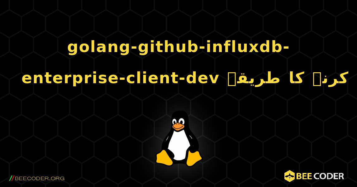 golang-github-influxdb-enterprise-client-dev  انسٹال کرنے کا طریقہ. Linux