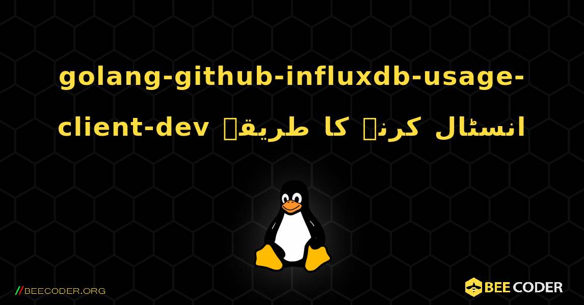 golang-github-influxdb-usage-client-dev  انسٹال کرنے کا طریقہ. Linux