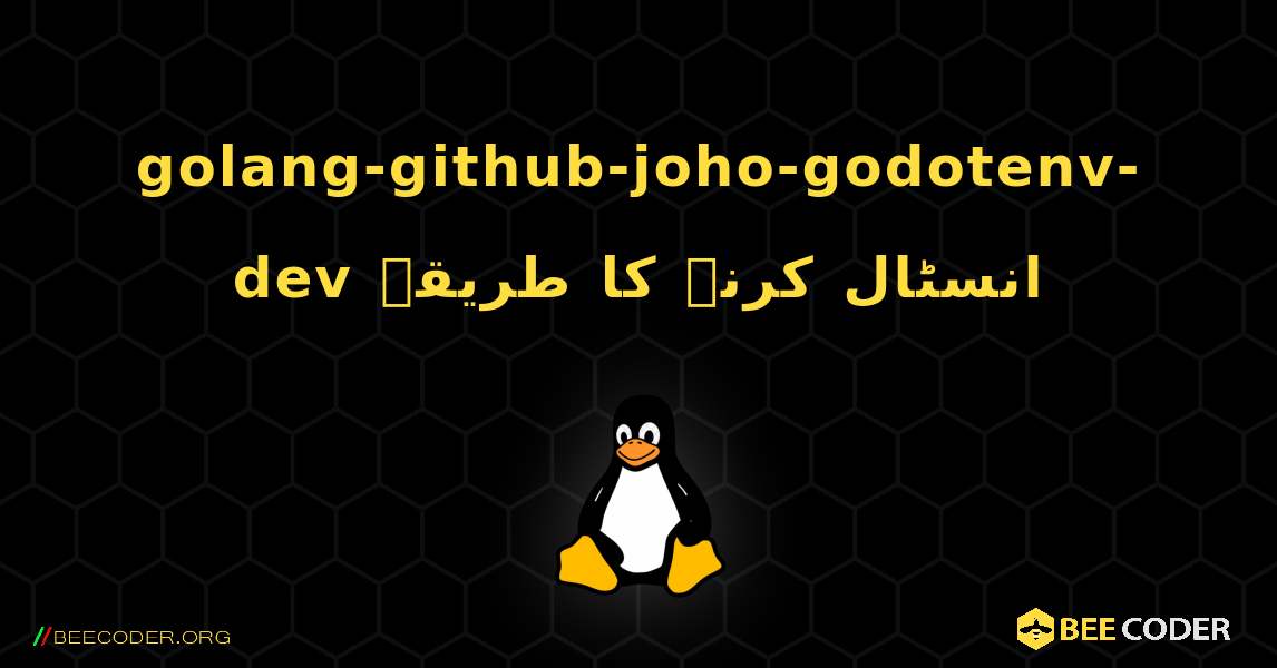 golang-github-joho-godotenv-dev  انسٹال کرنے کا طریقہ. Linux