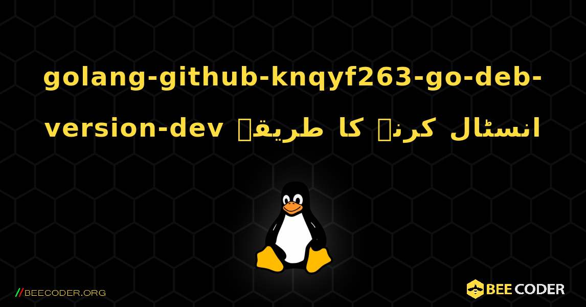 golang-github-knqyf263-go-deb-version-dev  انسٹال کرنے کا طریقہ. Linux