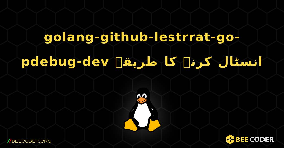 golang-github-lestrrat-go-pdebug-dev  انسٹال کرنے کا طریقہ. Linux