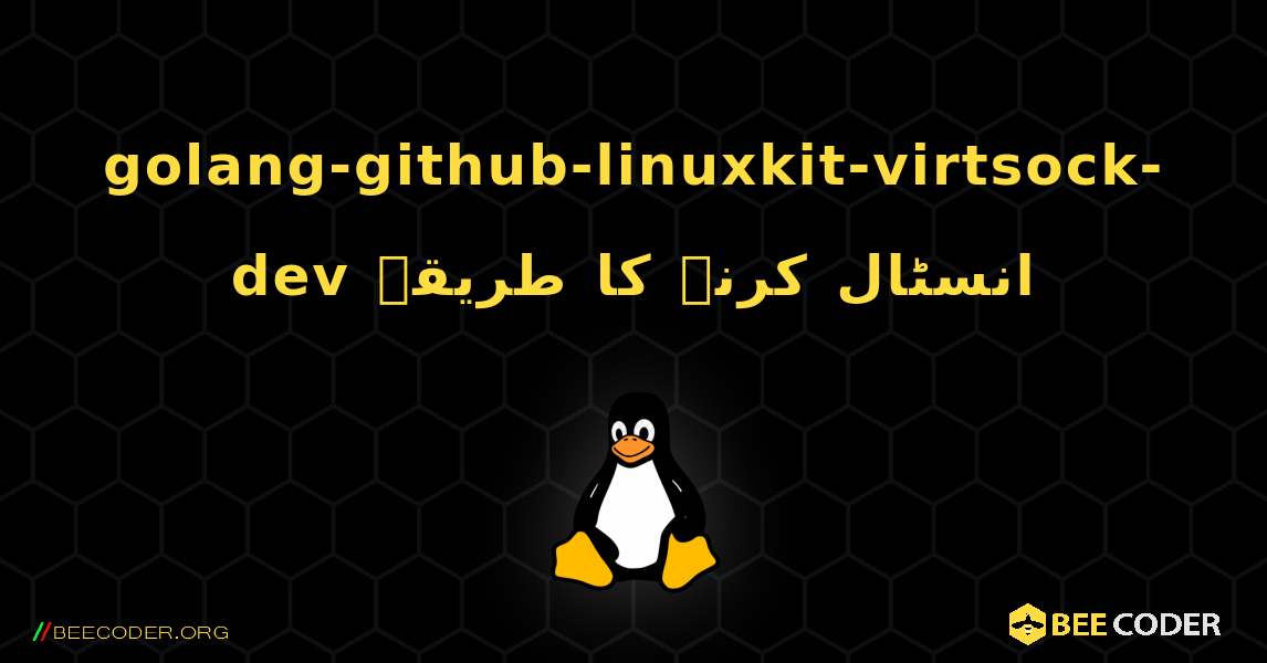 golang-github-linuxkit-virtsock-dev  انسٹال کرنے کا طریقہ. Linux