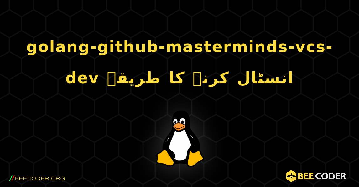 golang-github-masterminds-vcs-dev  انسٹال کرنے کا طریقہ. Linux