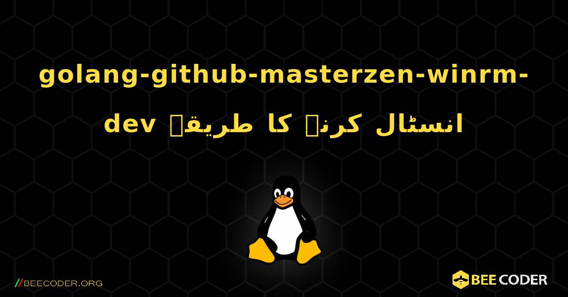 golang-github-masterzen-winrm-dev  انسٹال کرنے کا طریقہ. Linux