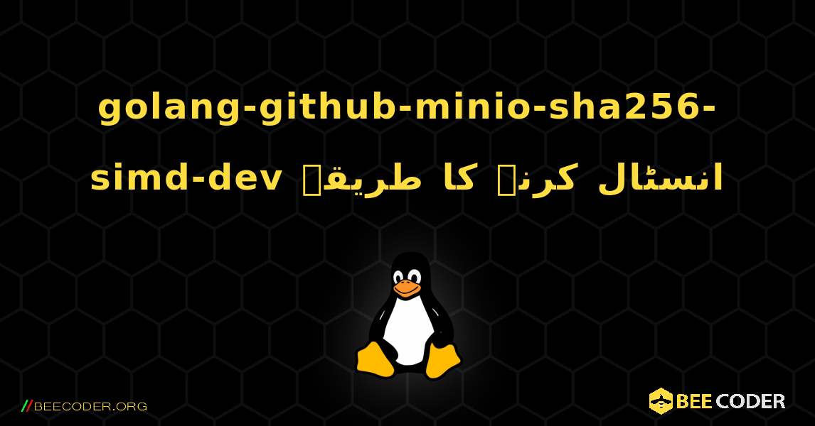 golang-github-minio-sha256-simd-dev  انسٹال کرنے کا طریقہ. Linux
