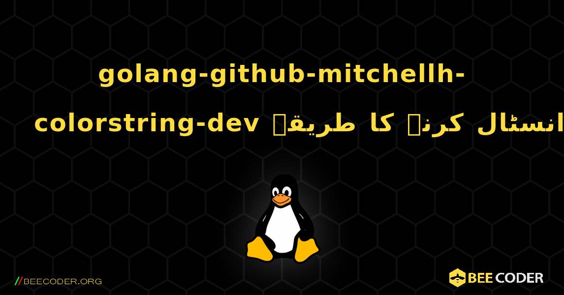 golang-github-mitchellh-colorstring-dev  انسٹال کرنے کا طریقہ. Linux