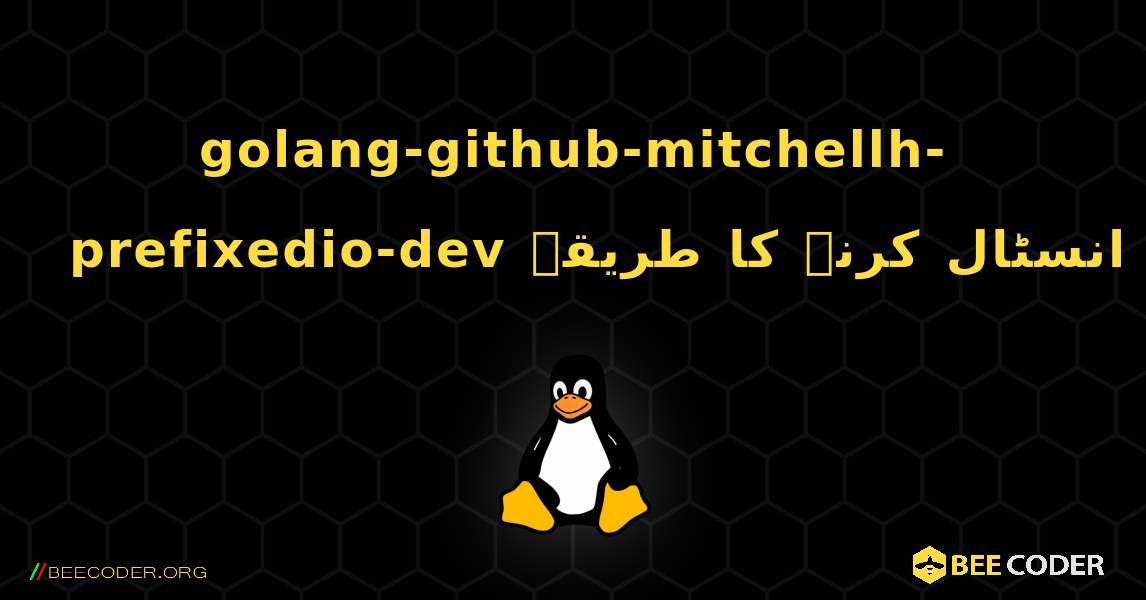 golang-github-mitchellh-prefixedio-dev  انسٹال کرنے کا طریقہ. Linux