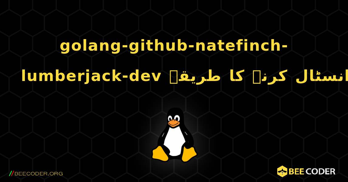 golang-github-natefinch-lumberjack-dev  انسٹال کرنے کا طریقہ. Linux