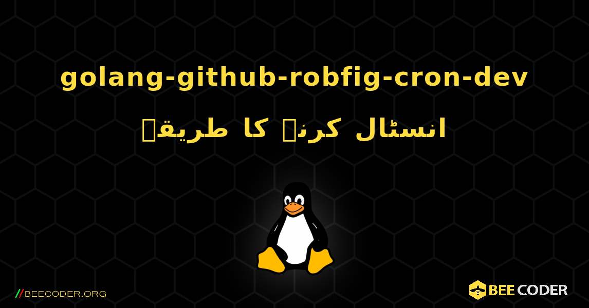 golang-github-robfig-cron-dev  انسٹال کرنے کا طریقہ. Linux